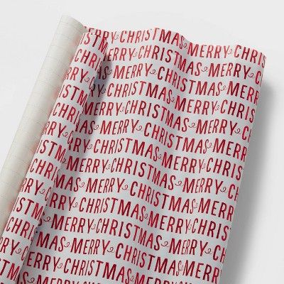 Merry Christmas Gift Wrap White - Wondershop&#8482; | Target