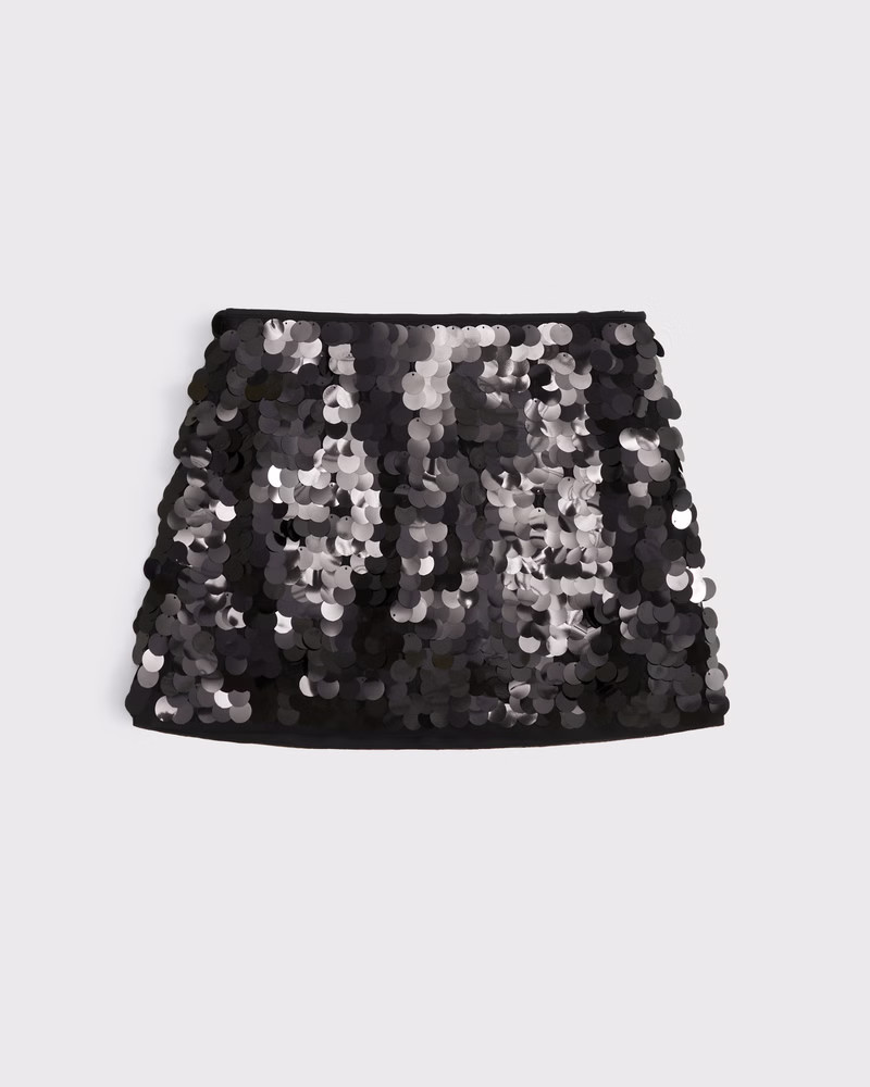 Women's Mid Rise Sequin Skort | Women's Bottoms | Abercrombie.com | Abercrombie & Fitch (US)