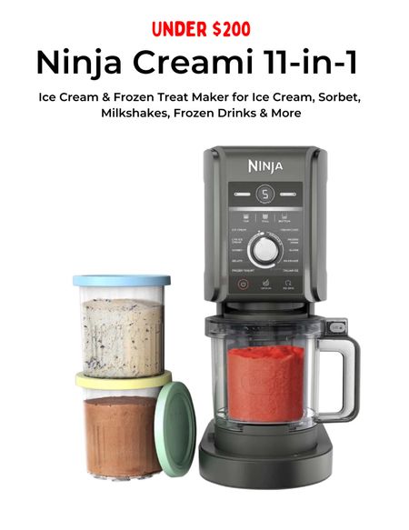 The Ninja Creami 11 in 1 is under $200! It makes ice cream, smoothies, sorbet, milkshakes, frozen drinks and more. Apply the coupon for $41.50 off. 

Appliances, kitchen, cooking, hosting, ice cream, sorbet, smoothies, etc.

#LTKGiftGuide #LTKhome #LTKHoliday