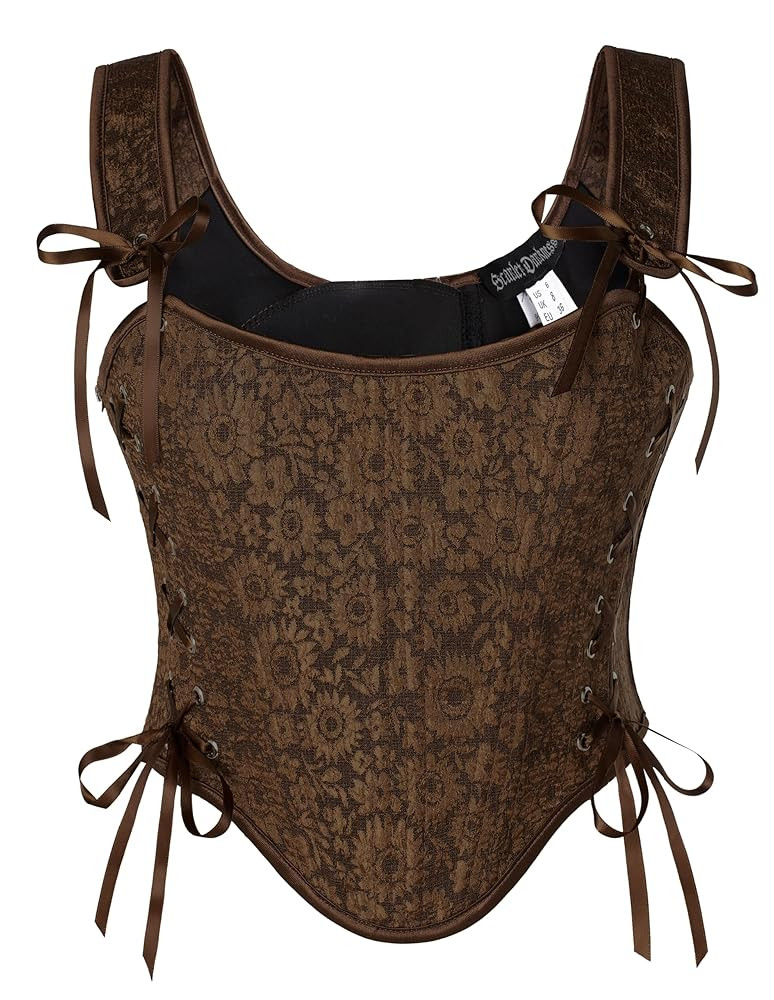Scarlet Darkness Corset Tops for Women Renaissance Lace Up Floral Bustier Tops Size 6-16 | Amazon (US)