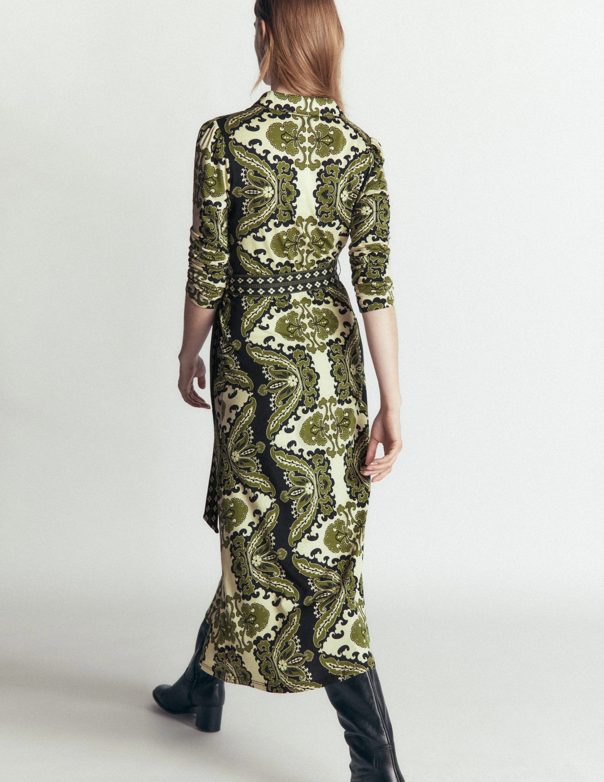 Imogen Collared Jersey Dress-Multi, Blossoming Gardenia | Boden (US)
