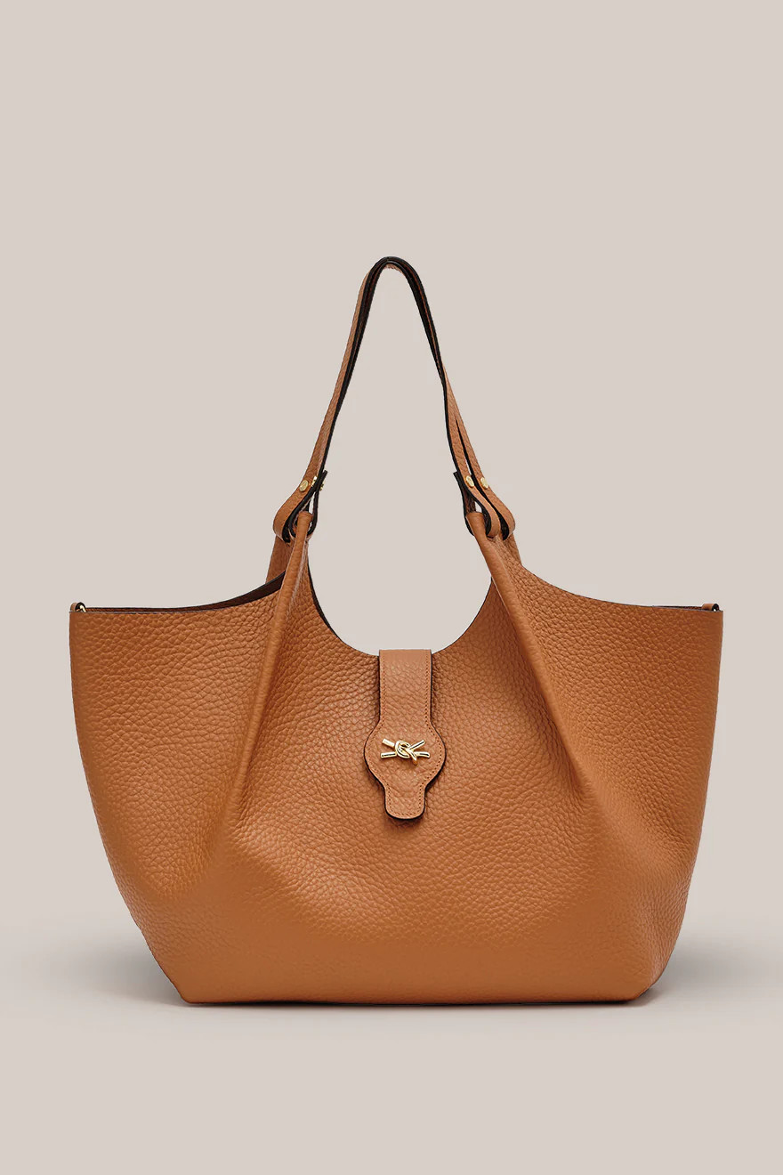 Grace Large Tan East West Tote | VESTIRSI