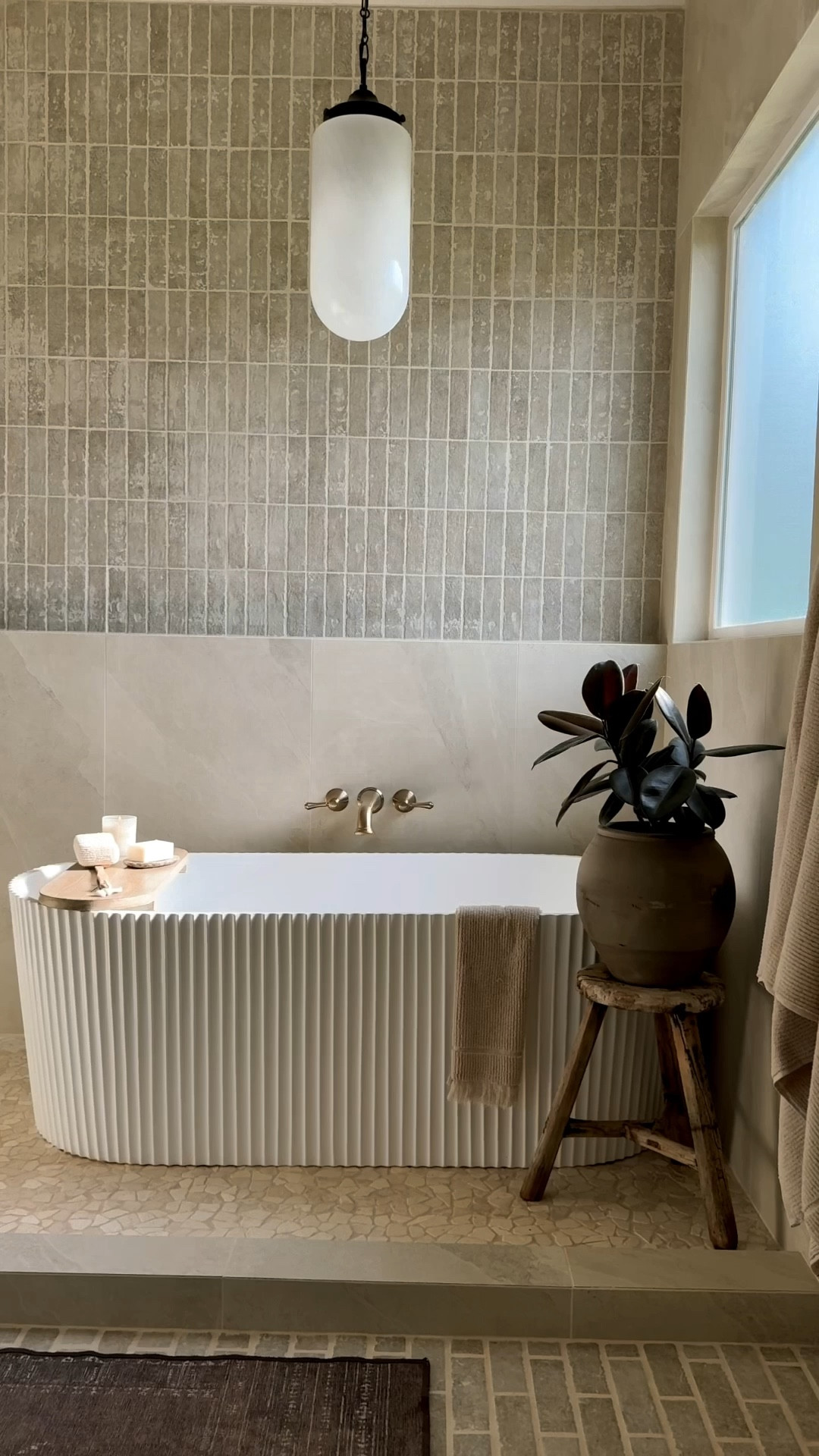 Master bathroom inspo! All of these earthy beautiful tiles are in stock … for the time being!! All @lowes materials! 

#LTKHome