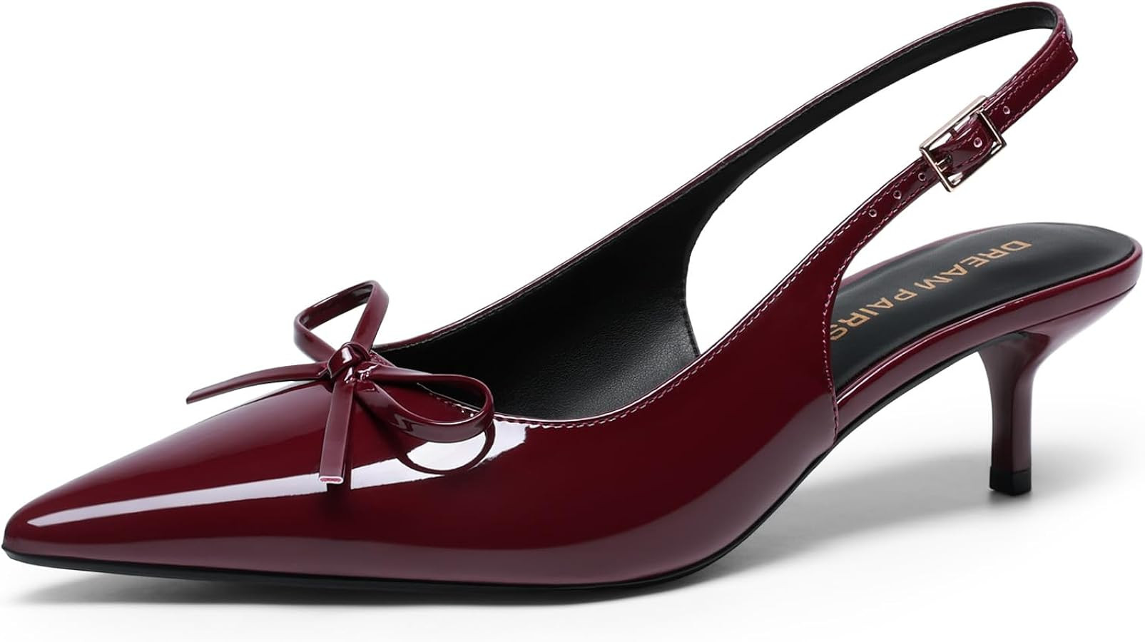 DREAM PAIRS Women Slingback Kitten Pointed Toe Pumps | Amazon (US)