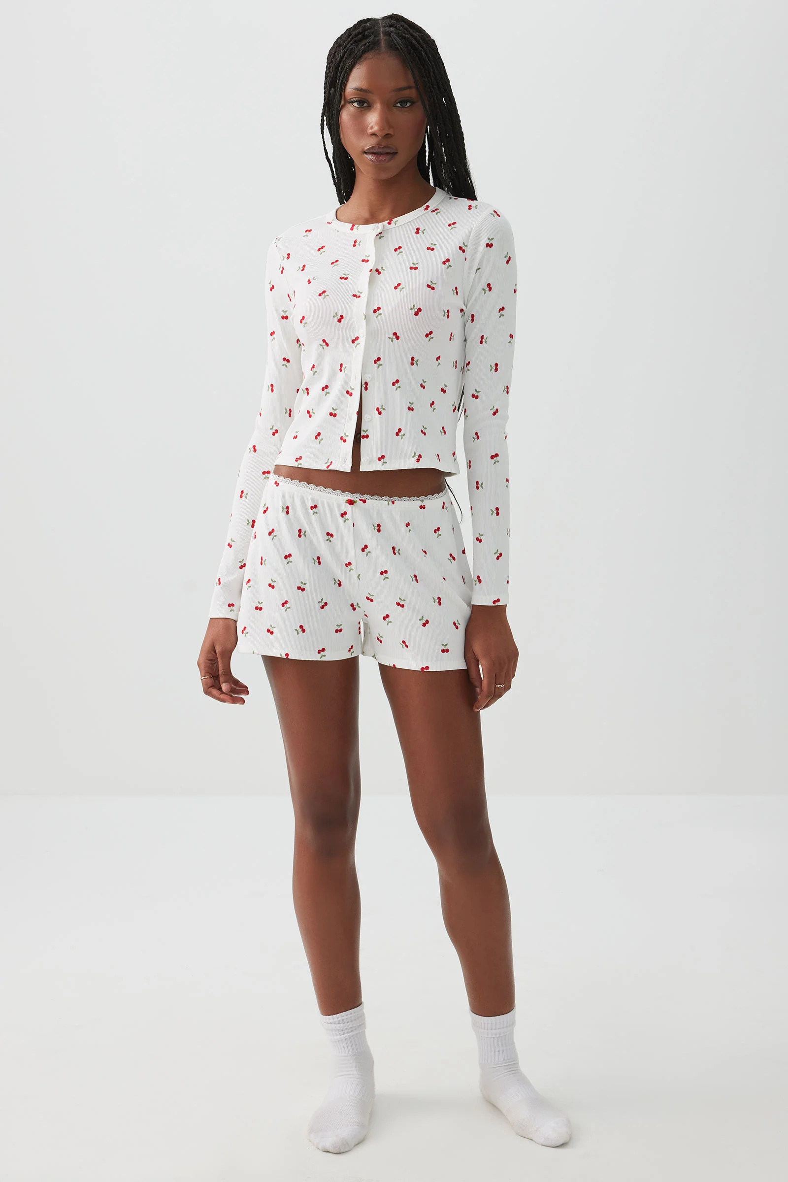 HUSHKNIT Rib PJ Shorts | Ardene