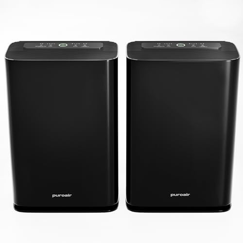 PuroAir 400 HEPA Air Purifiers for Home Large Rooms - Covers 2,000 Sq Ft - Filters Up To 99.9% of Pollutants, Smoke, Pollen, Dust, and VOCs - Quiet HEPA Air Filter - Air Purifiers for Bedroom (2 Pack) | Amazon (US)
