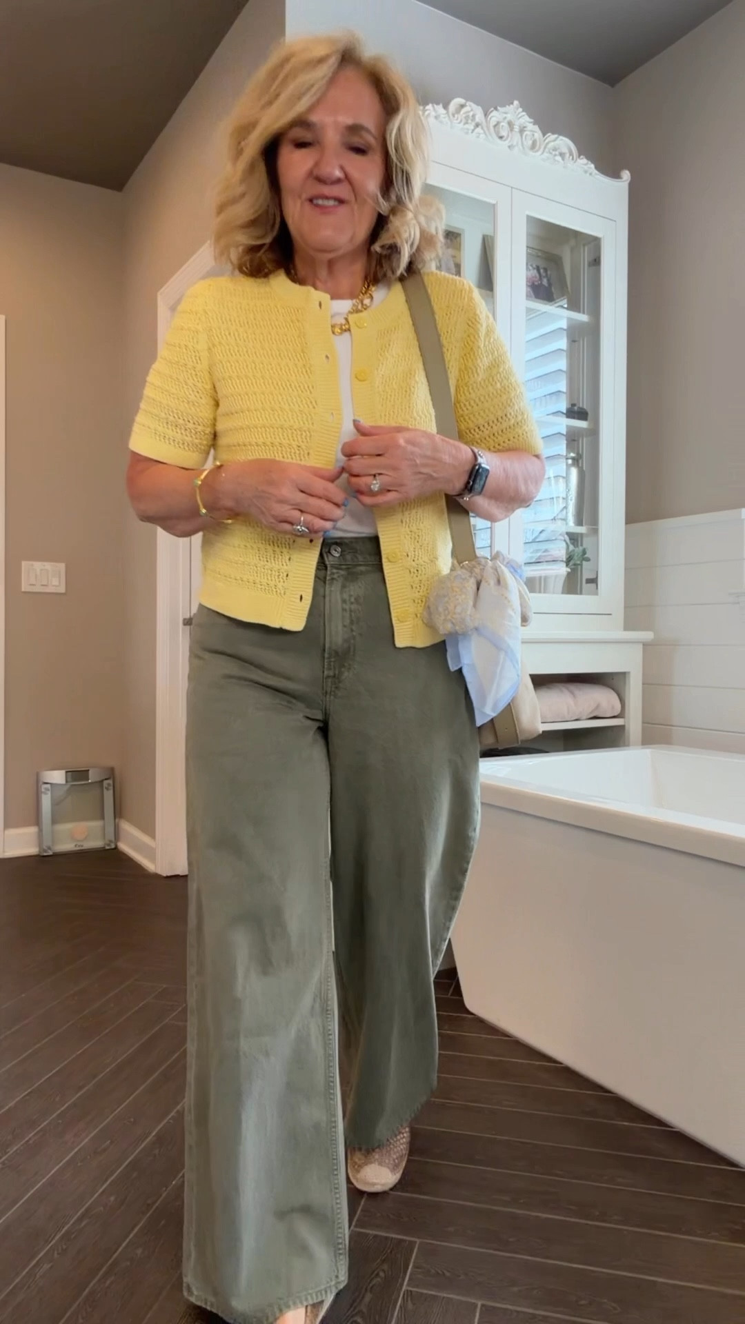 I’ll link the same styles, but I also found a look for less that is fully stocked. These green jeans from Abercrombie I am wearing a 28 short for a fitted look. I am 5 foot three and the short worked great with flats.
The sweater I’m wearing a medium
I’m linking  an option at Kohl’s that are fully stocked and I think would be a great option for those looking for a more affordable price or something in stock in your size

#LTKOver40 #LTKootd #LTKPetite