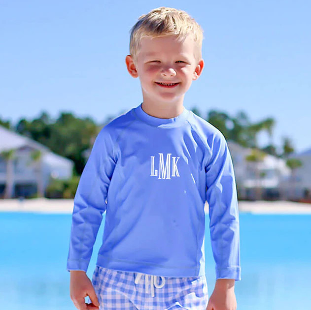 Capri Blue Rash Guard | Classic Whimsy