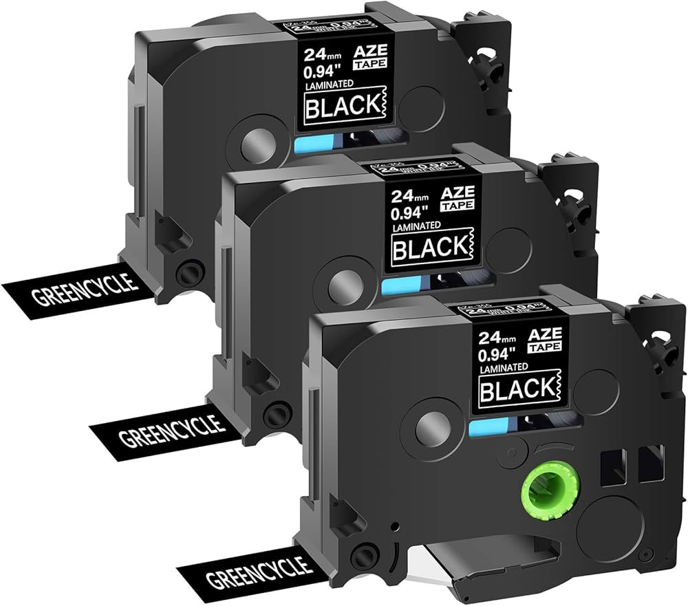 GREENCYCLE Compatible Label Tape Replacement for Ptouch TZe-355 TZe355 TZ355 TZ-355 AZE355 24 mm x 8 | Amazon (US)