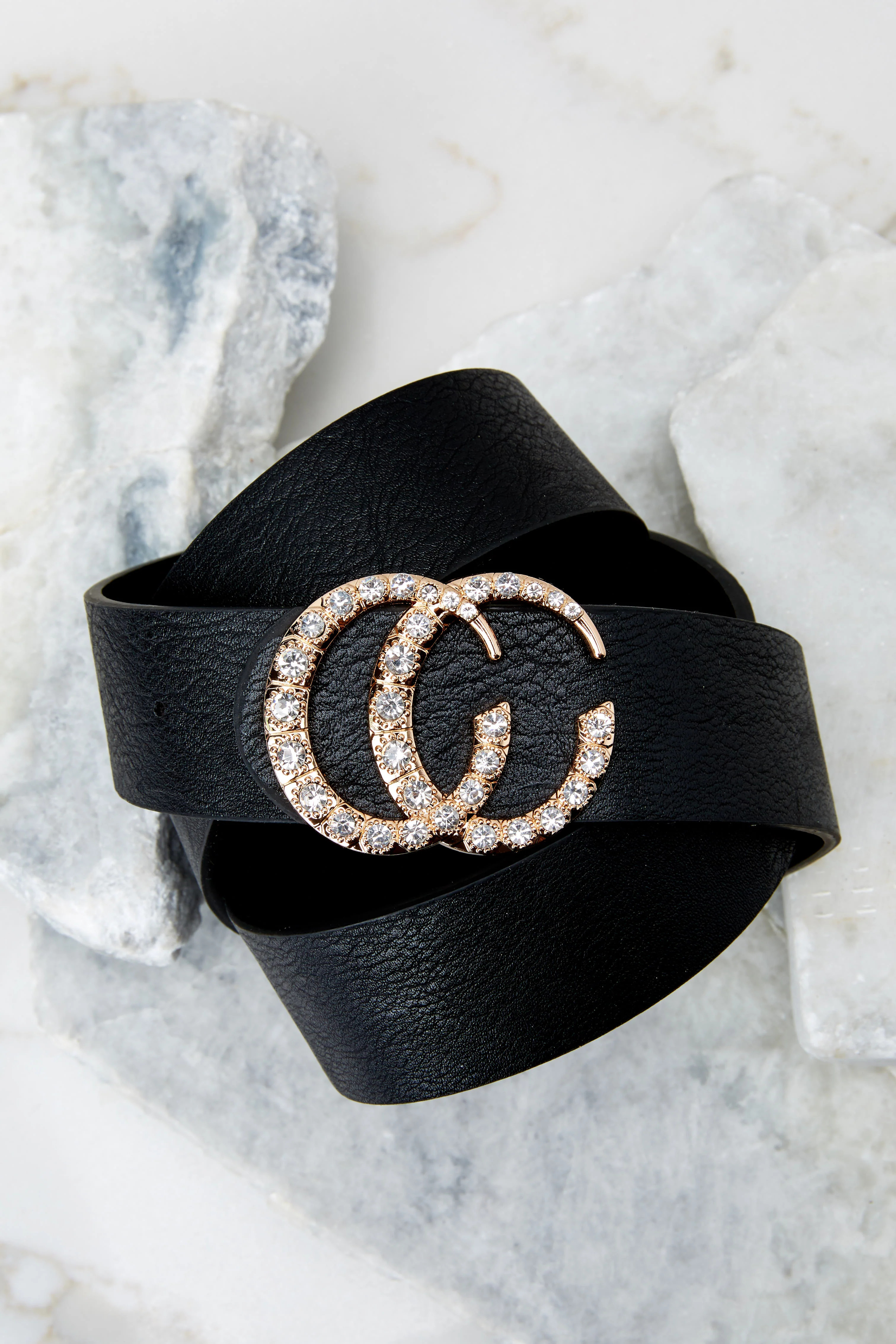 Let It Linger Black Belt | Red Dress 