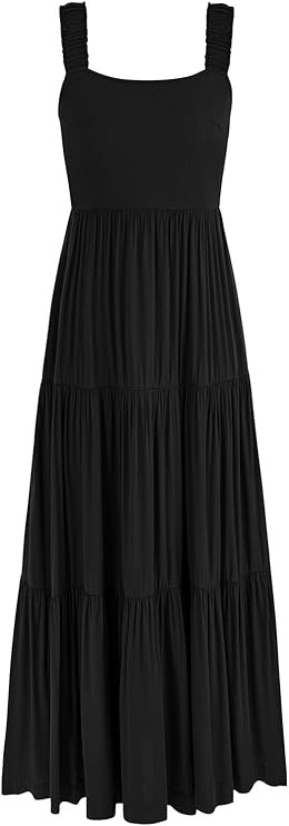 PRETTYGARDEN Women's 2026 Sun Dresses Women Summer Casual Flowy Tired Maxi Dress Backless Beach L... | Amazon (US)