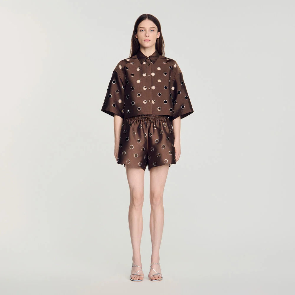 Rhinestone shirt | Sandro US | Sandro-Paris US