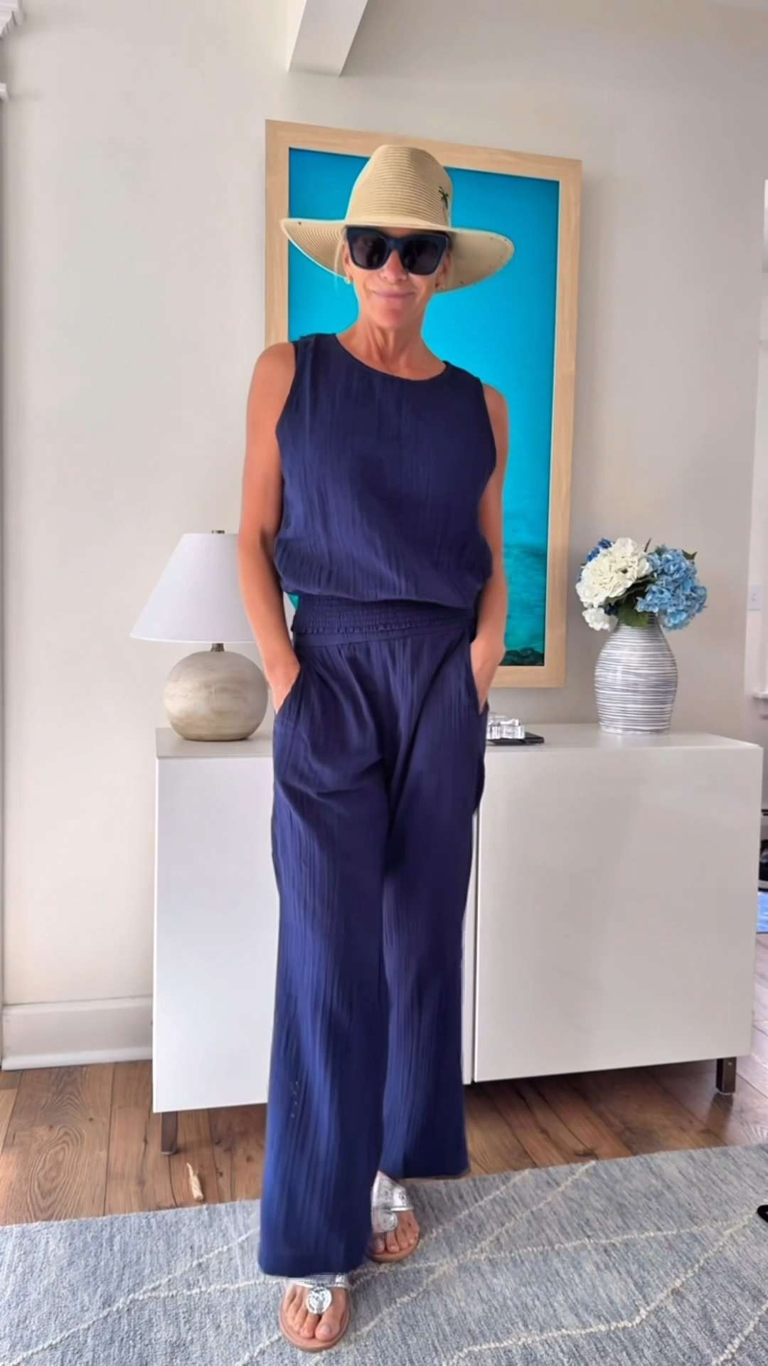 The Chic Navy Swimsuit I'll Wear All Summer. 

 #LTKootd #LTKOver40 #LTKSwim