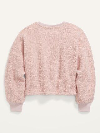 Slouchy Sherpa Sweatshirt for Girls | Old Navy (US)