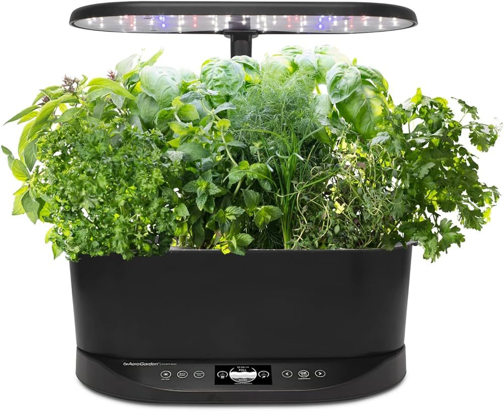 AeroGarden Bounty Basic - Indoor Garden with LED Grow Light, Black | Amazon (US)