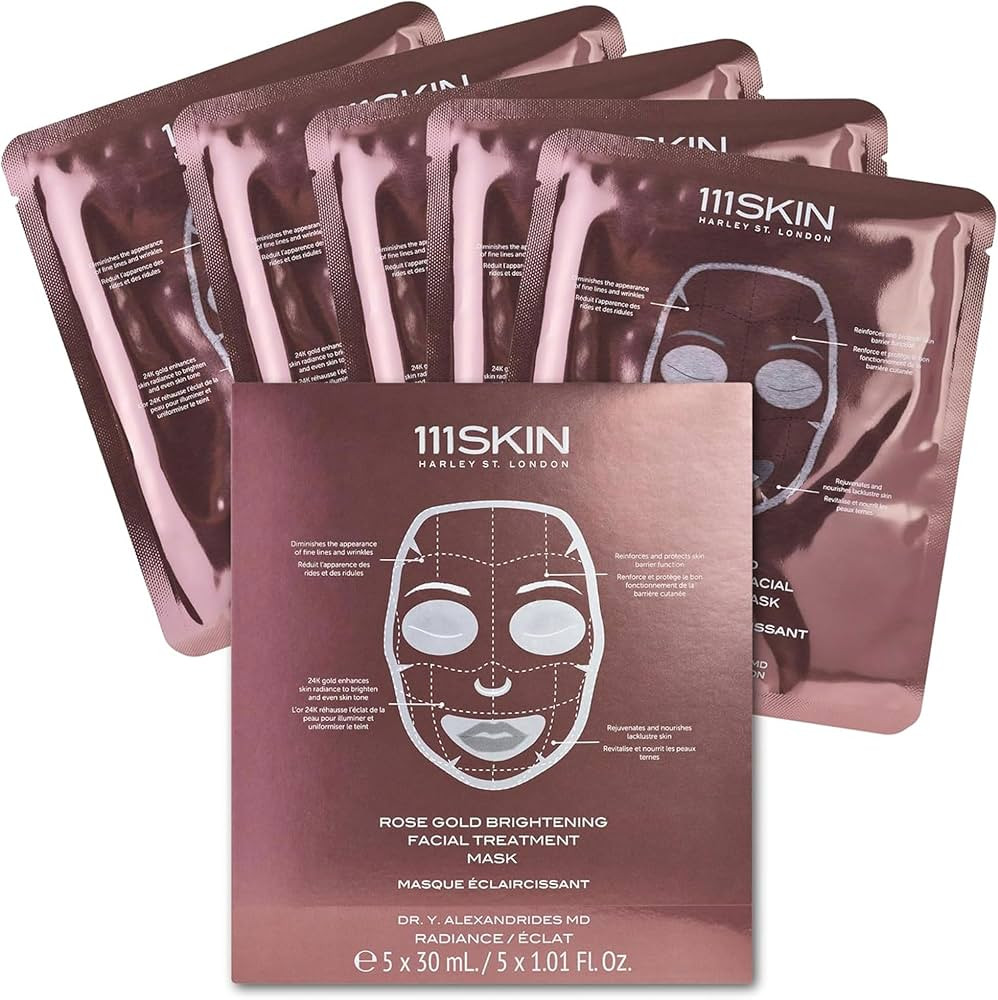 111SKIN Rose Gold Brightening Facial Treatment Mask | Fragrance Free | The Ultimate Pre-Event Mas... | Amazon (US)