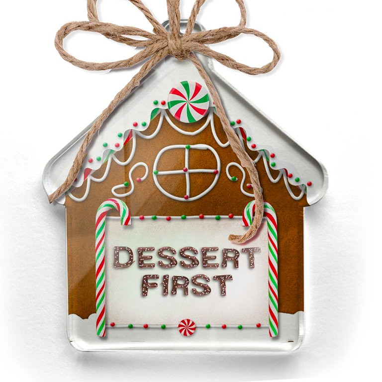 Ornament Printed One Sided Dessert First Chocolate Fudge Sprinkles Christmas 2021 Neonblond | Walmart (US)