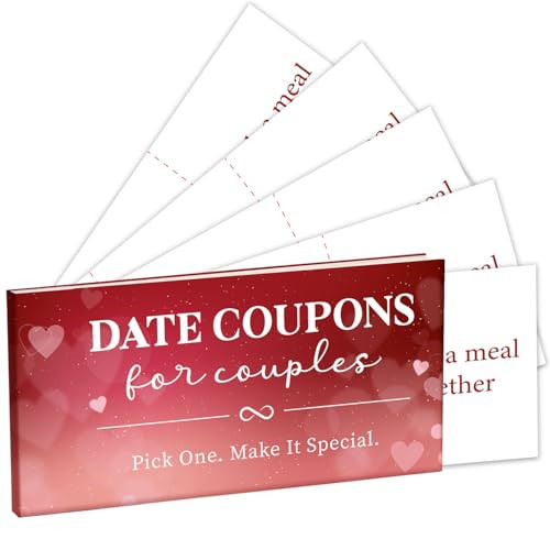 LHHungSoul Date Night Coupons, Romantic Valentine Gift with 20 Fun Date Night Ideas & 9 Blank Coupons, Couples Date Night Gift, Valentines Day, Valentine Gift for Him | Amazon (US)