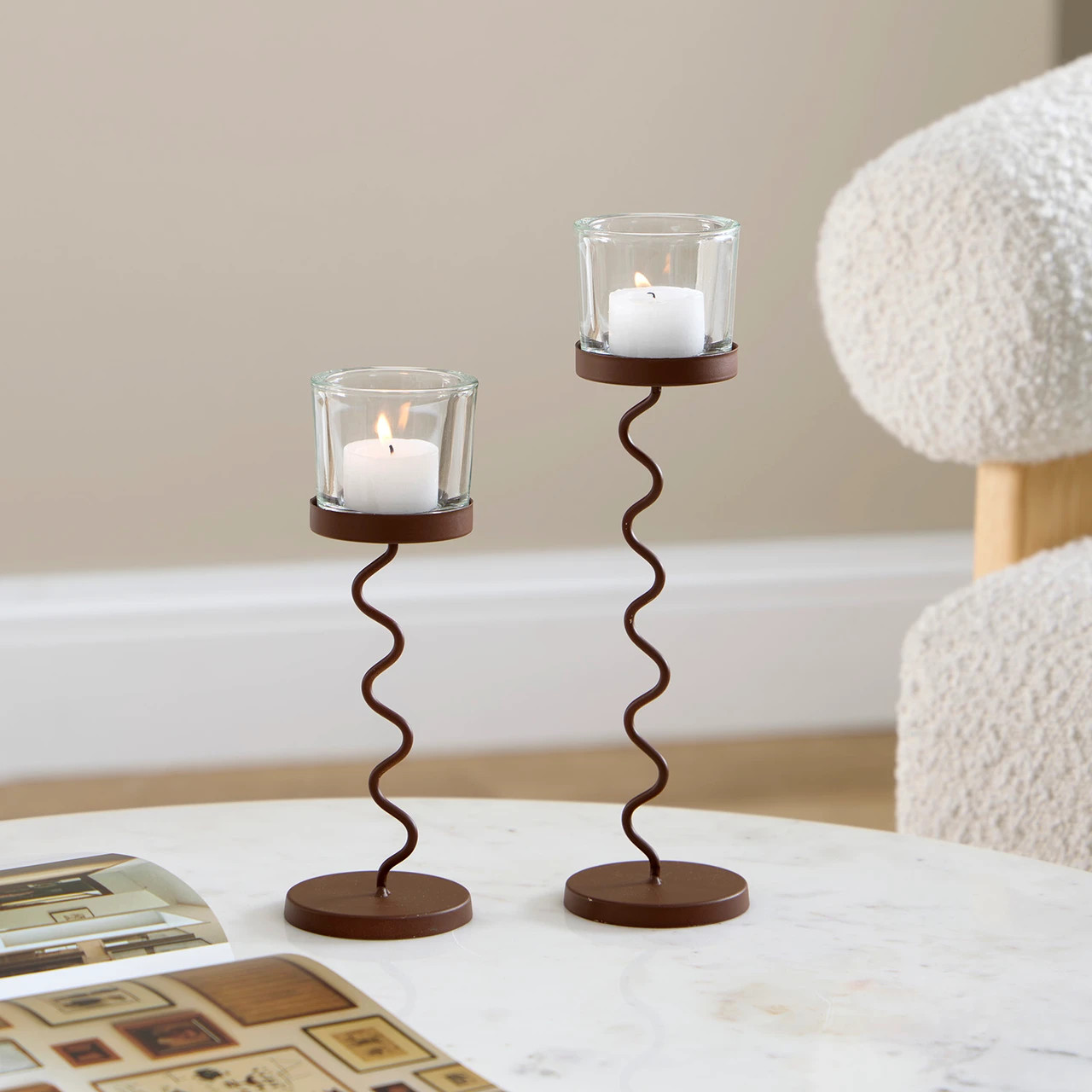 Bowie Chocolate Candle Holder Set of 2 | Pillow Talk AU