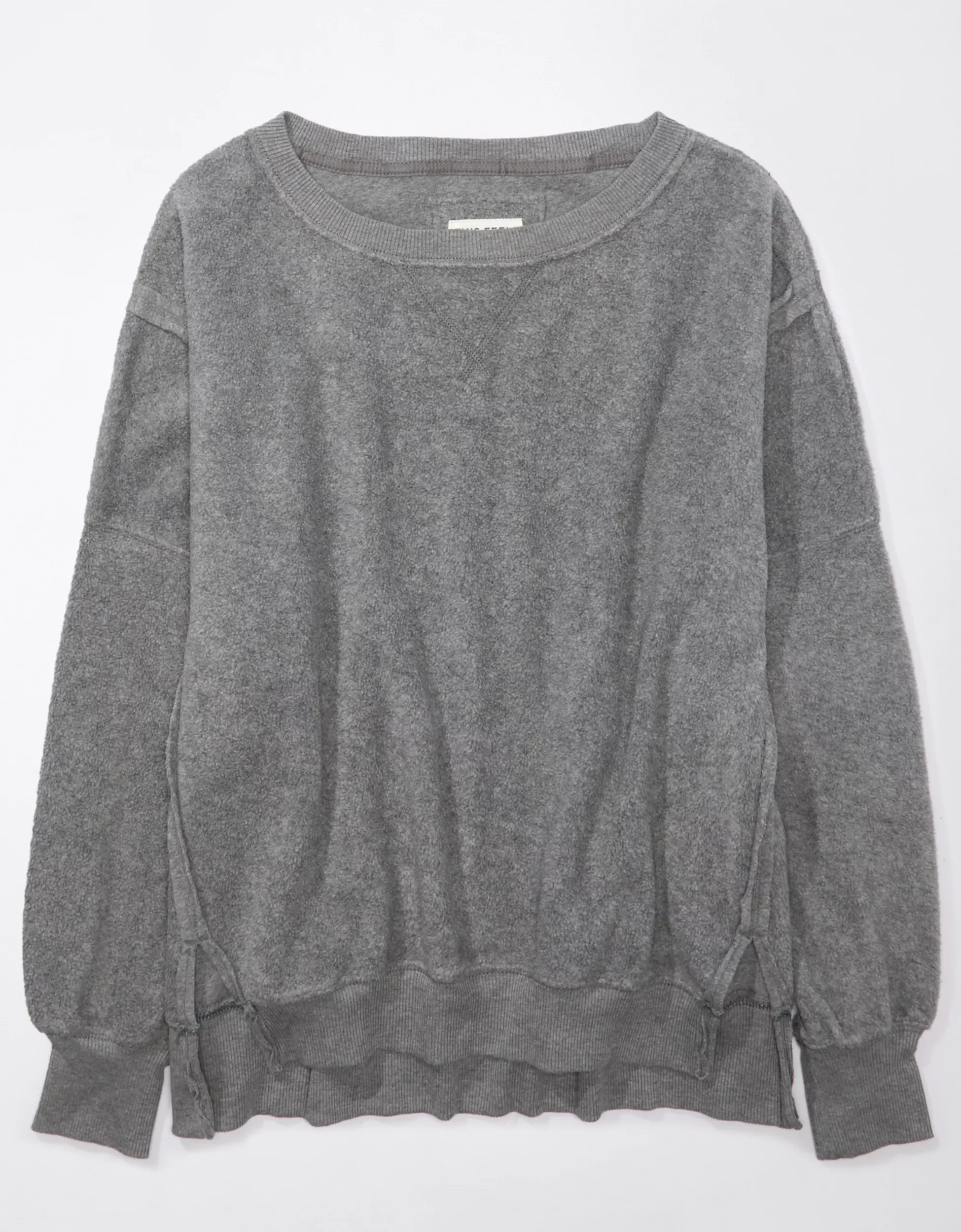 AE Oversized Big Hug Reverse Fleece Sweatshirt | American Eagle Outfitters (US & CA)