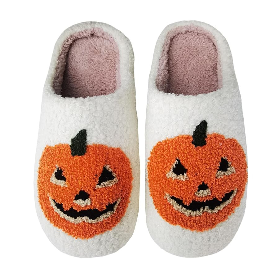 DRUGS ARE BAD Halloween Slippers for Women Men Spooky Lantern Pumpkin Slippers Soft Warm Plush Ho... | Amazon (US)