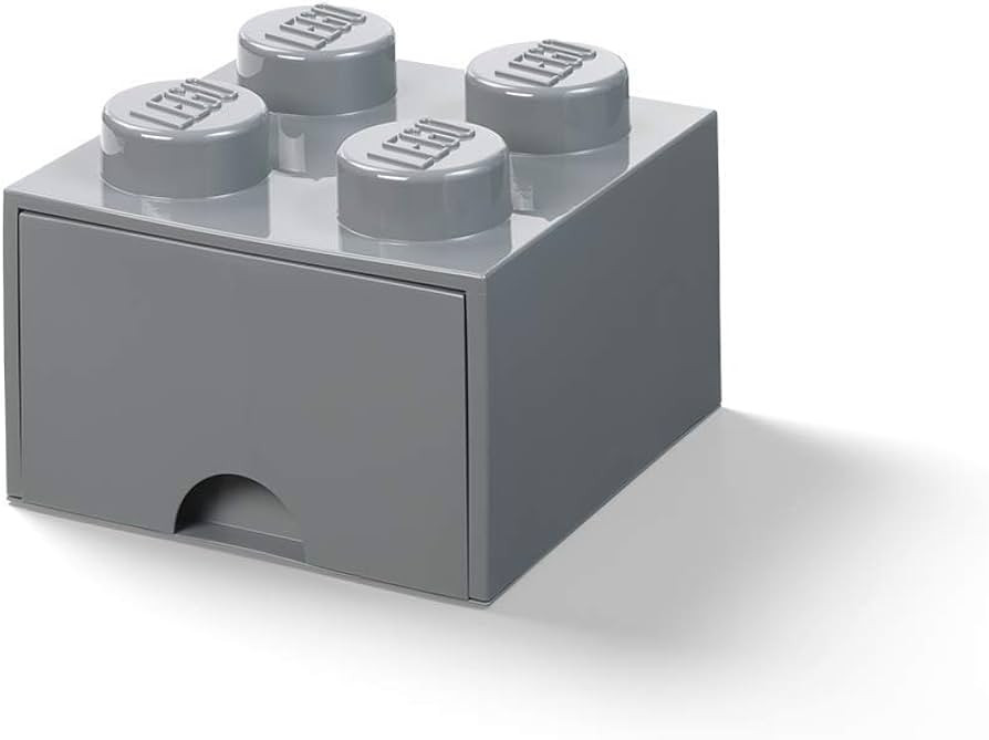 Room Copenhagen, Lego Brick Drawer - Stackable Storage and D\u00e9cor - Brick 4, Dark Grey | Amazon (US)