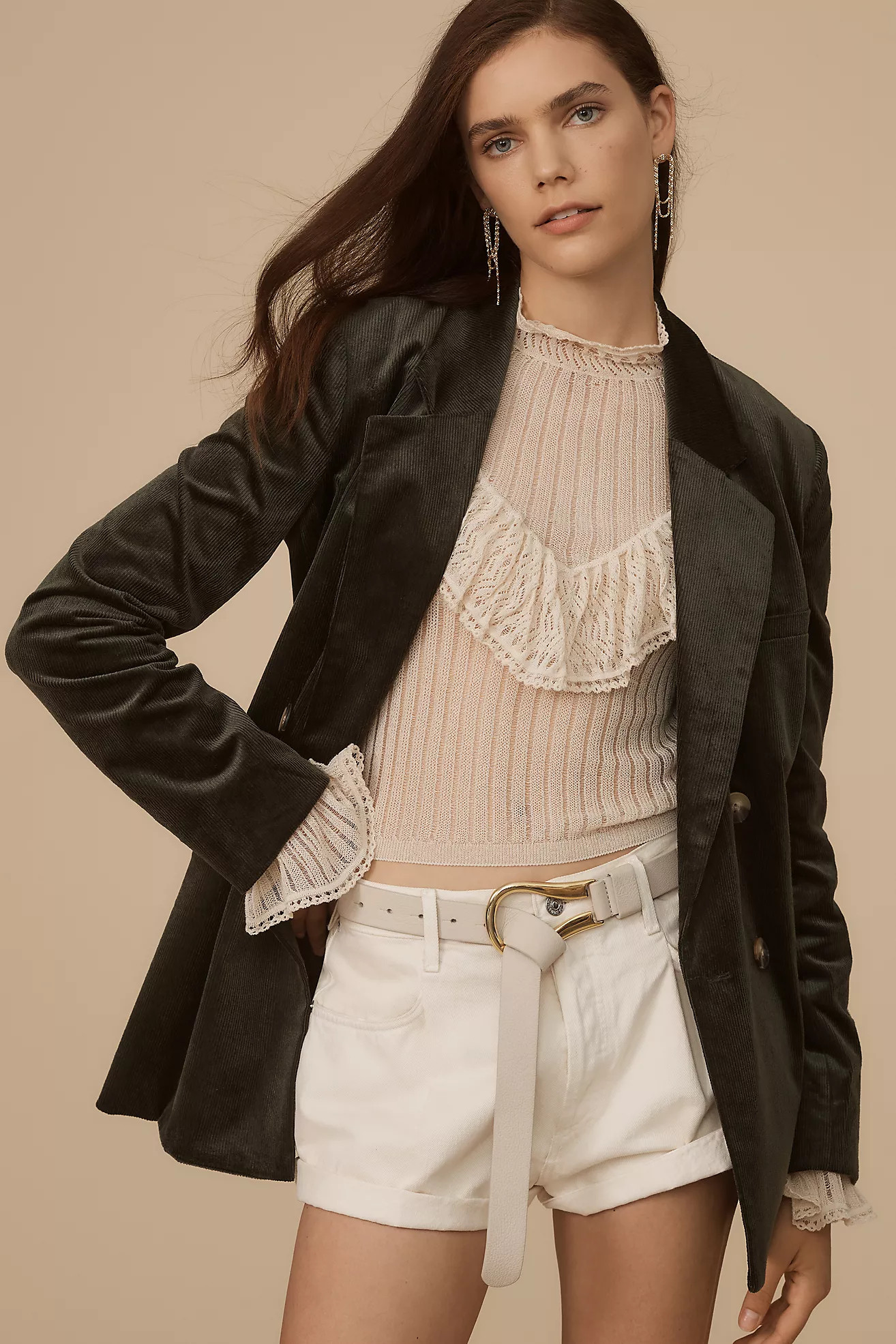 Maeve Corduroy Double-Breasted Blazer | Anthropologie (US)