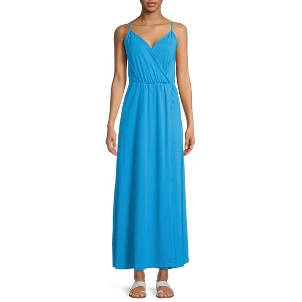 Nine.Eight Women Shirred Waist Wrap Maxi Dress | Walmart (US)
