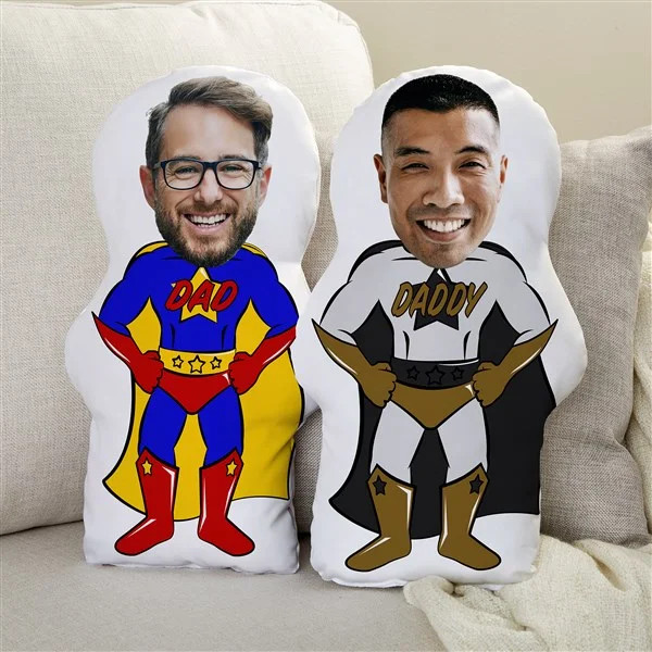 Superhero Dad Personalized Photo Character Throw Pillow | Personalization Mall