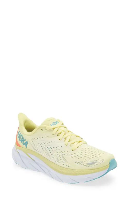 HOKA Clifton 8 Running Shoe in Yellow Pear /Sweet Corn at Nordstrom, Size 12 | Nordstrom