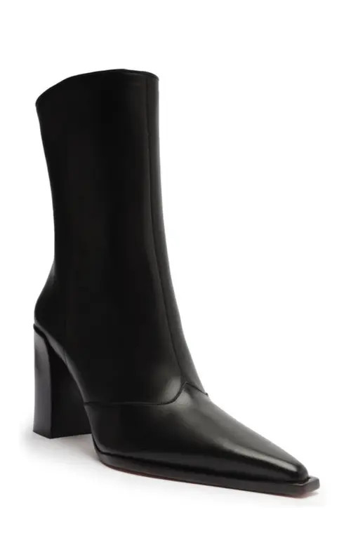 Schutz Raffaela Pointed Toe Bootie in Black at Nordstrom, Size 9.5 | Nordstrom