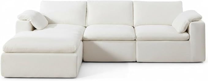 Jocisland 120" Cloud Modular Sectional Sofa, No-Assembly Oversized Chenille Couch with 76.4" Extr... | Amazon (US)