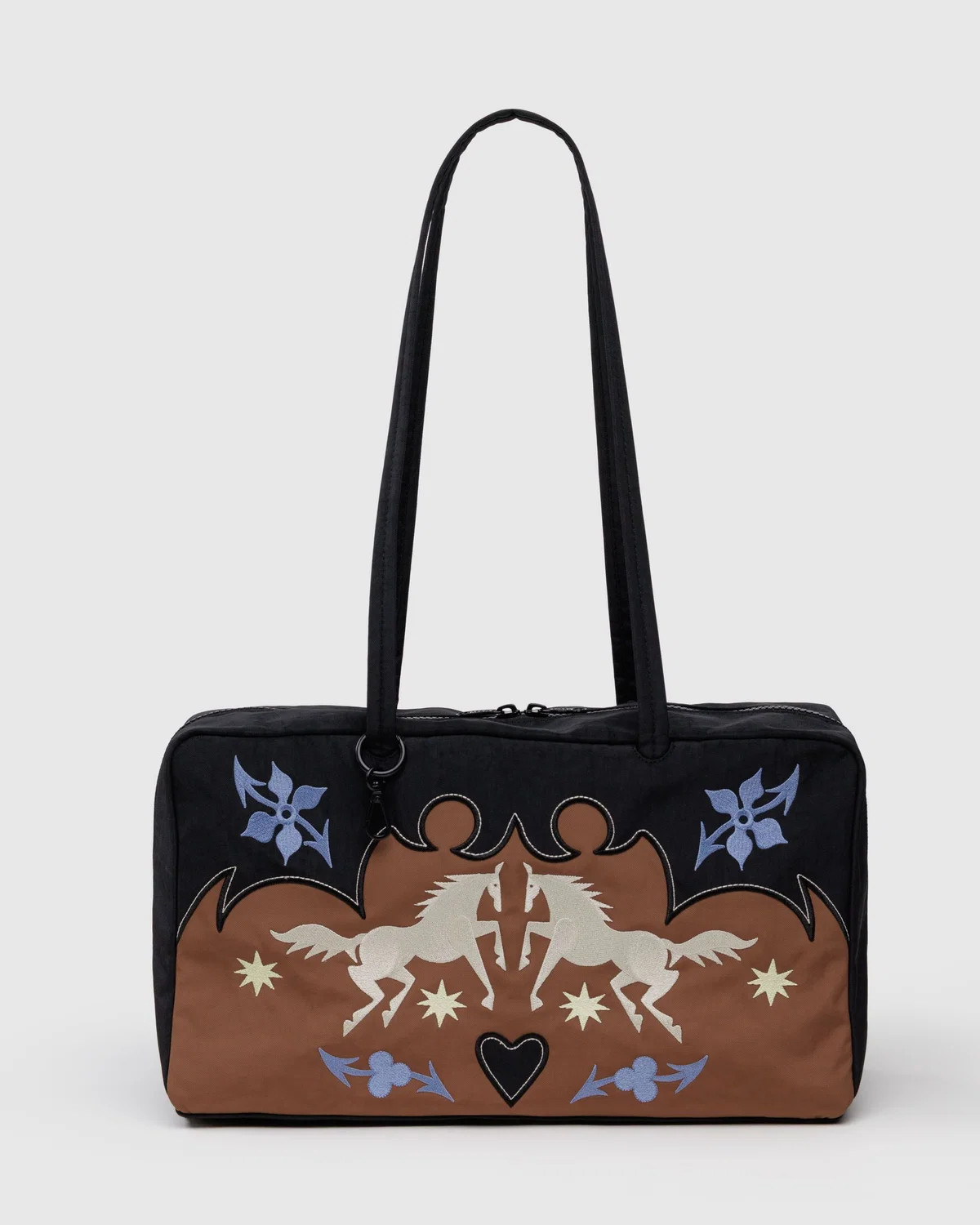Medium Nylon Bowler Bag Western Appliqu\u00e9 - Baggu | BAGGU