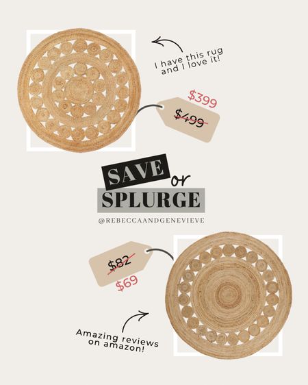 Would you save or splurge? 💸 I love both but I splurged on this one from Pottery Barn. But let me tell you, that one from Amazon is a GREAT find 🤩
-
Jute rug. Area rug. Amazon finds. Rounded rug. Home decor. Dupes. Save vs splurge 

#LTKhome #LTKFind