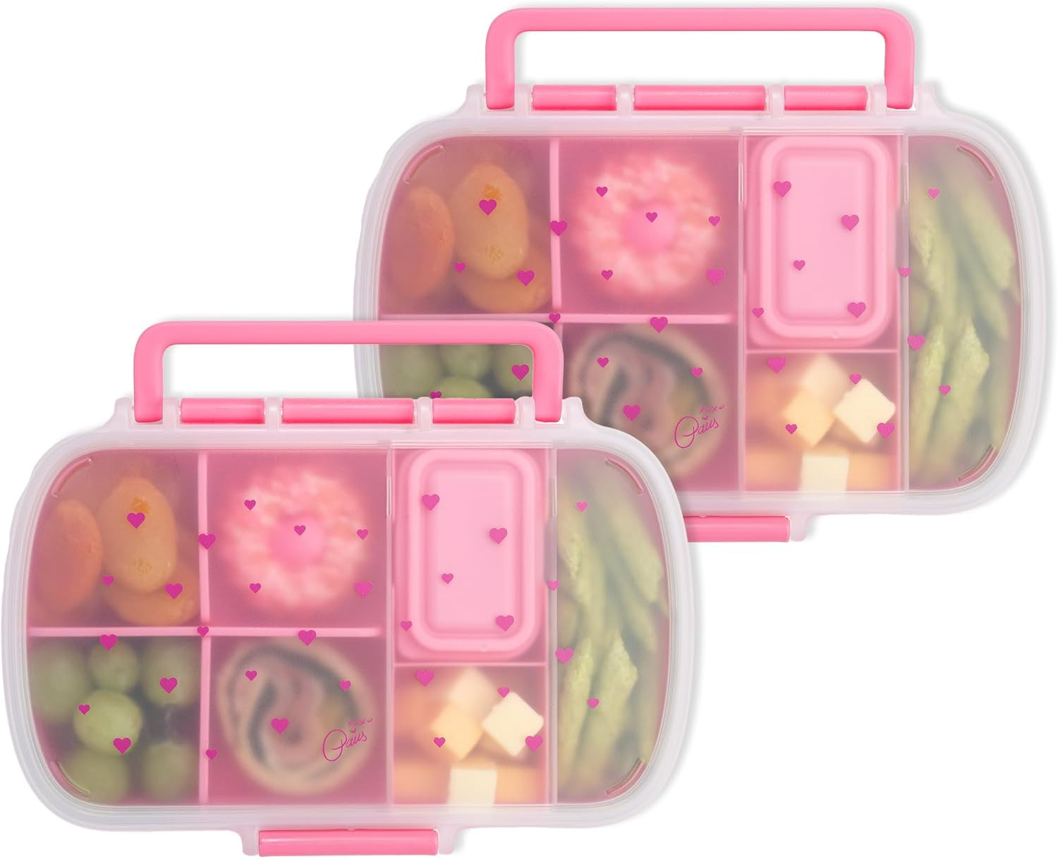 Paris Hilton 2-Pack Bento Style Snack Boxes, 7-Compartment Lunch Containers with Built-In Phone S... | Amazon (US)