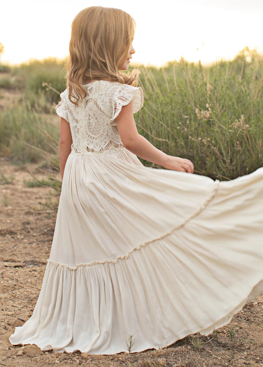 Macy Dress in Cream | Joyfolie