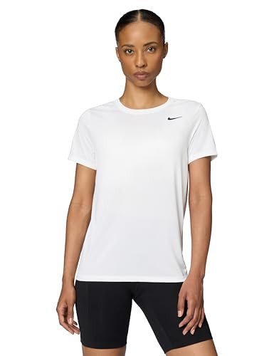 Nike Women's Dri-Fit Legend T-Shirt, White/Black, X-Small | Amazon (US)