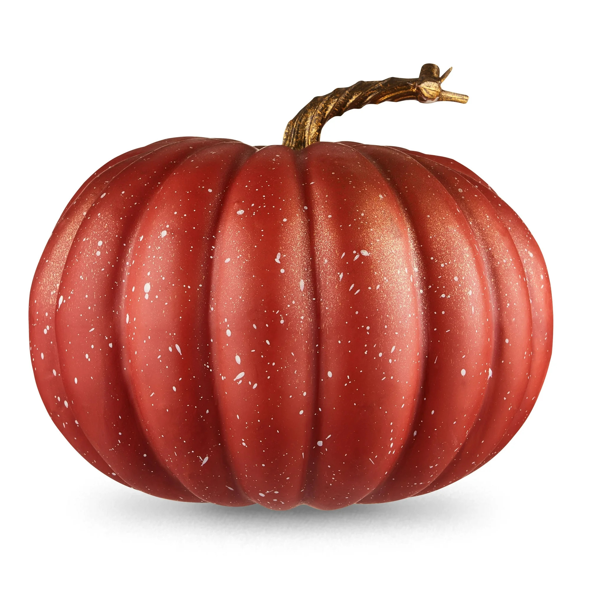Fall, Harvest 7 in Gold-Painted Orange Foam Pumpkin Decoration, Way to Celebrate | Walmart (US)