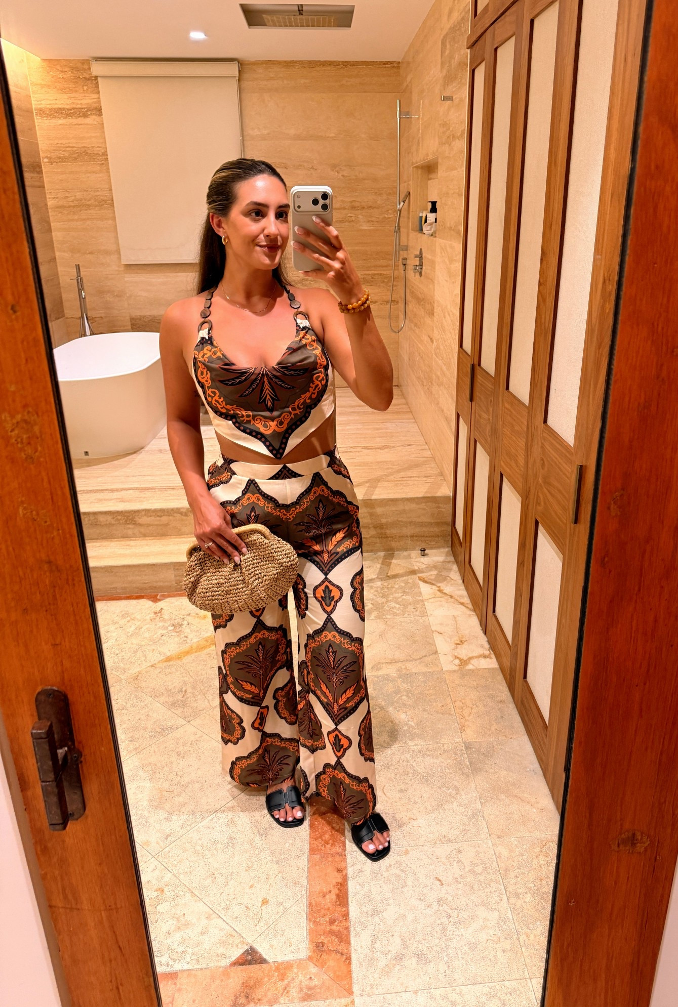 Vacation scarf top pant set outfit 

#LTKSeasonal #LTKTall #LTKStyleTip