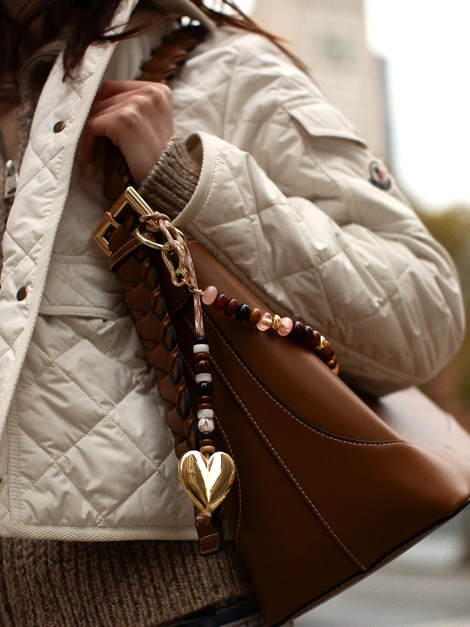 Free Spirit Bag Charm - Gold/Brown | BaubleBar
