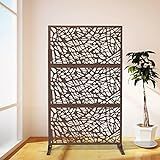 Elevens Outdoor Decor Privacy Fence Screen Metal Fence Panels,Decorative Privacy Screen with Stand,O | Amazon (US)