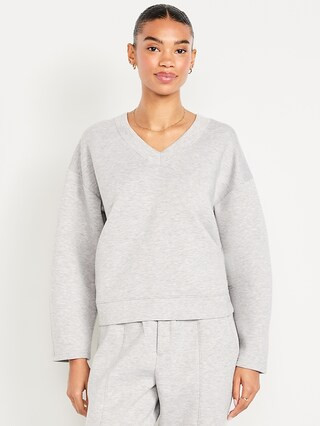 Bounce Fleece V-Neck Cocoon Sweatshirt | Old Navy (US)