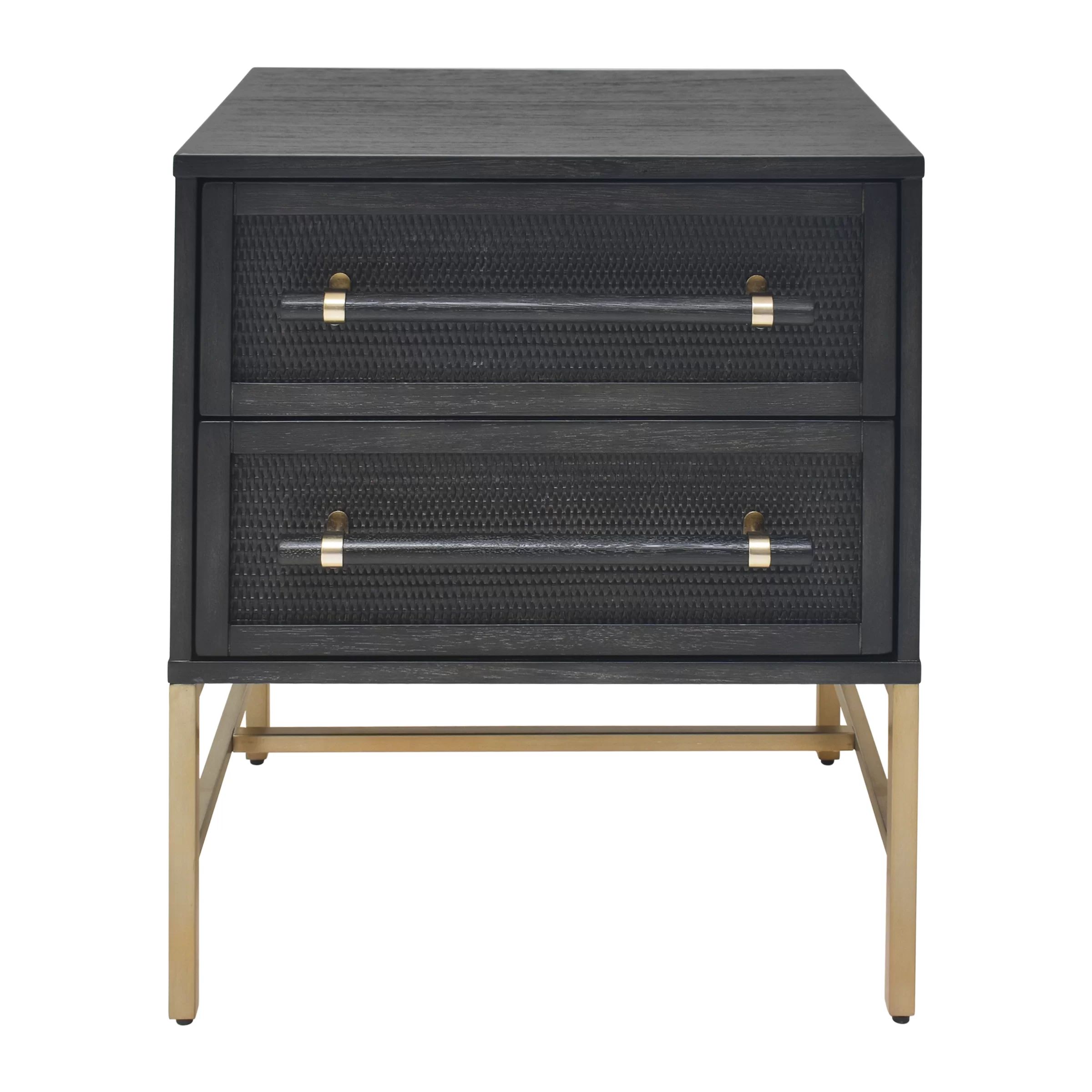 Sophia 2 Drawer Rattan Nightstand | Wayfair North America