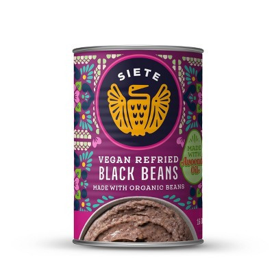 Siete Vegan Refried Black Beans - 16oz | Target