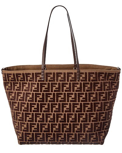 Roll Large FF Jacquard Velvet & Leather Tote | Gilt & Gilt City