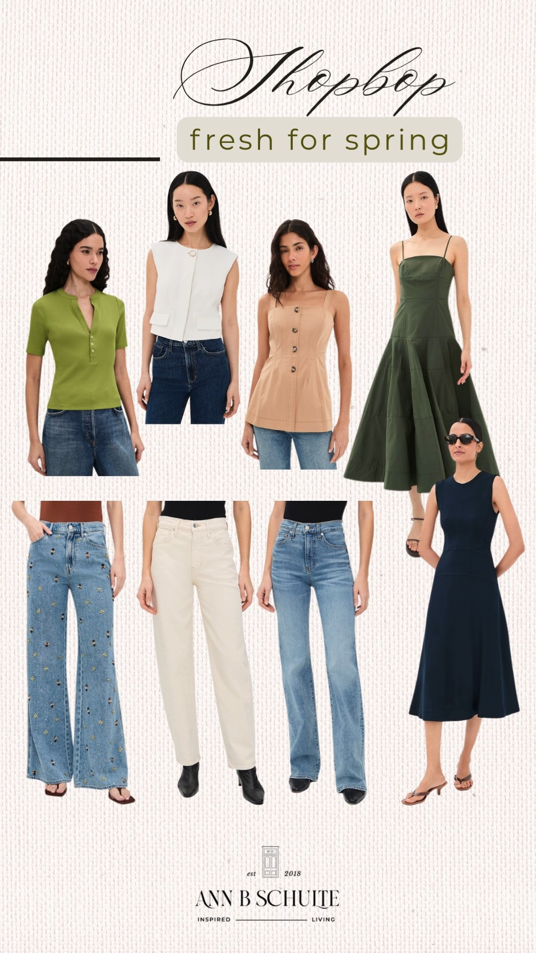 Shopbop fresh for spring pops with breezy linens, cool denim, and standout flats that whisper seasonal joy. Wardrobe refresh, delightfully done. 🌸🛍️✨

#Shopbop #ShopbopSpring #FreshForSpring #SpringStyle #NewArrivals #OOTDInspo #LTKStyle #SpringFashion #DenimStyle #FlatsOfTheMoment 

 #LTKootd