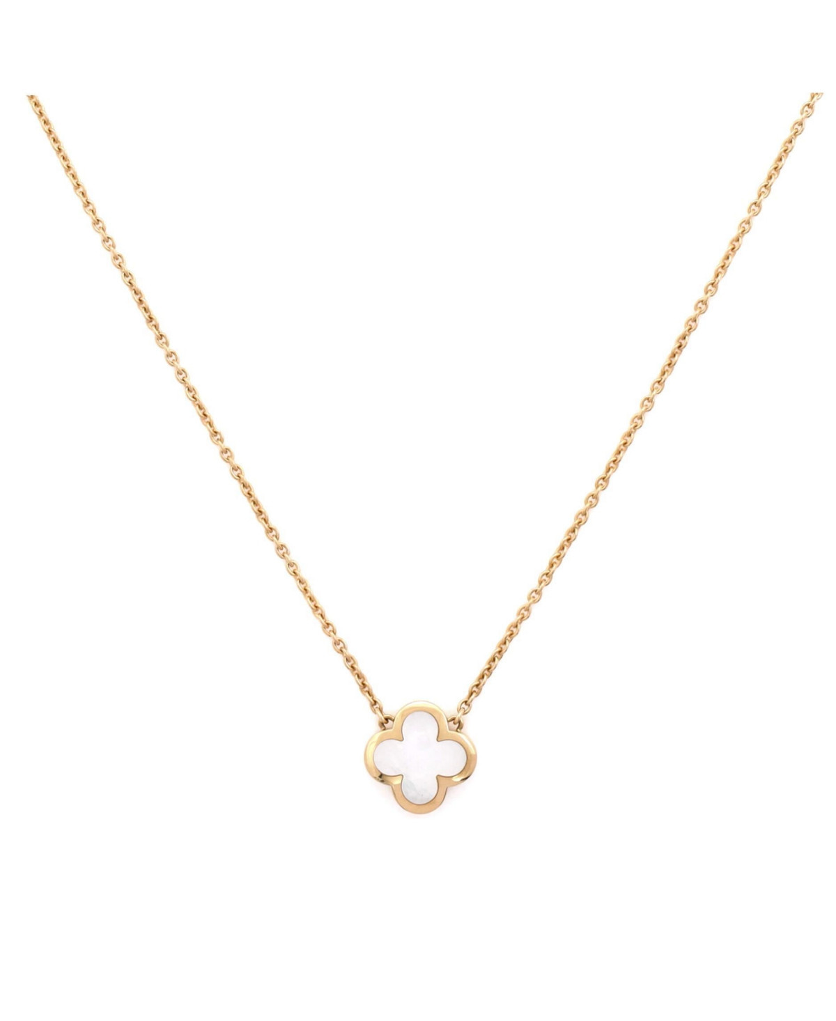 Pre-Owned Van Cleef & Arpels Pure Alhambra Pendant Necklace - 18k yellow gold | Macy's