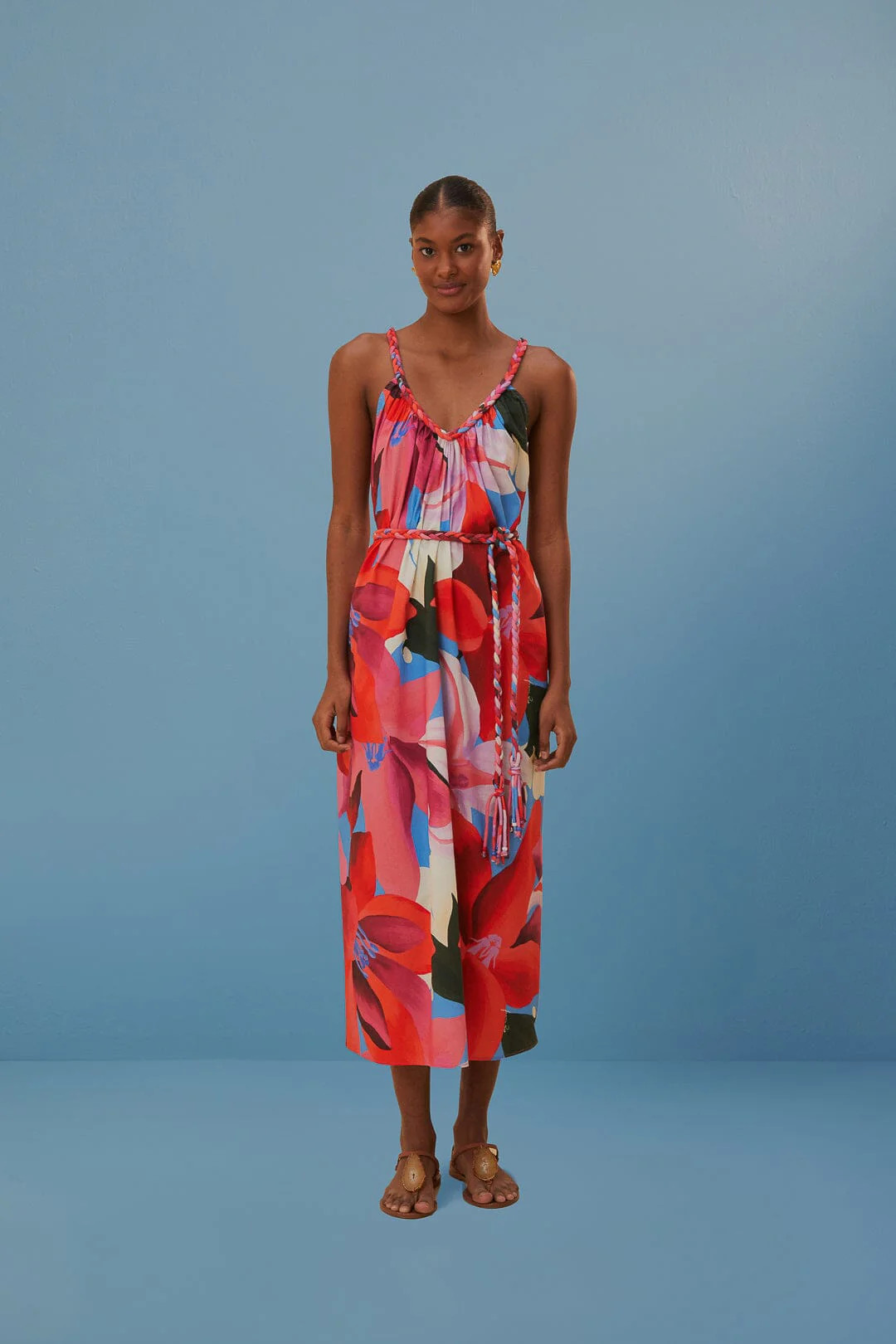 Watercolor Floral Sleeveless Cover Up | FarmRio (US)