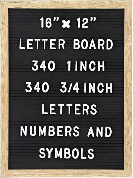 Felt Letter Board with 680 Letters, Numbers & Symbols 16 x 12 inch :: Changeable Letter Board for... | Amazon (US)