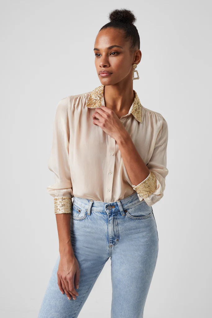 Eshka Sequin Detail Shirt | French Connection (US)